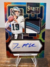 2023 Panini Select Tanner McKee Rookie Patch Auto Tie-Dye #/25 RPA