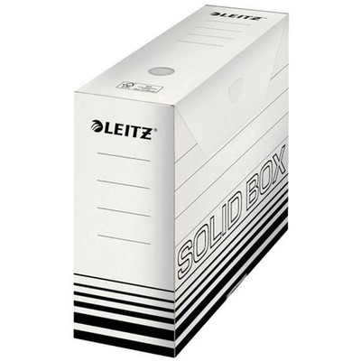 10er Multipack Leitz Archivbox 6128-00-01 10 cm x 25.7 cm x 33 cm Karton Weiß,