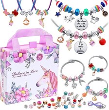 Unicorn Charm Bracelet Making Kit for Girls 6-12 - Inspire Creativity Fun