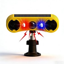 Solar Outdoor Motion Sensor Alarm - Infrared, Dog Barking Gunshot Sound Alarm...