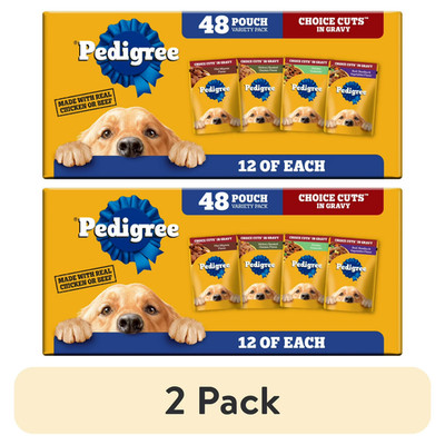 Choice Cuts in Gravy Wet Dog Food Variety Pack, 3.5 oz. Pouches, 48 Count 2-Pack