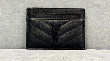 Saint Laurent YSL Black Monogramme Card Holder Case Wallet