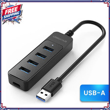 Multi Adapter 4-Port USB 3.0 Hub High-Speed Splitter PC Mac Laptop USB Extender