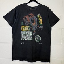 Vintage NBA T-Shirt Size L 90s Boston Celtics Tasmanian Devil Taz Single Stitch