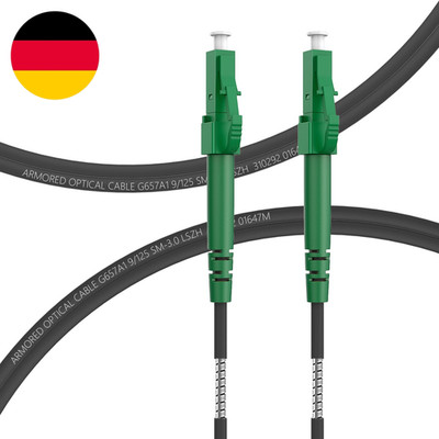 15M Gepanzerte Glasfaserkabel LC/APC Auf LC/APC, LWL Patchkabel Simplex Singlemo