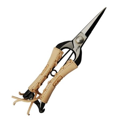 Miki Kajiya Mura Double Edge Bud Cutting Scissors 8'' Leather Wrapped TS062