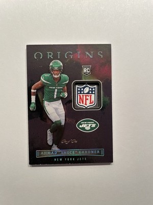 AHMAD “SAUCE” GARDNER - 2022 Panini Origins - NFL SHIELD PATCH 1/1 - ROOKIE RC
