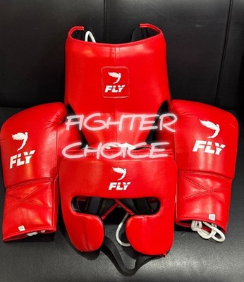 Handmade Fly Boxing Set Red Cowhide Leather Sparring & Training