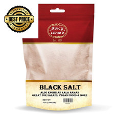 Spicy World Black Salt Powder Kala Namak Mineral 7 Oz - 4 Ounce Pack of 1