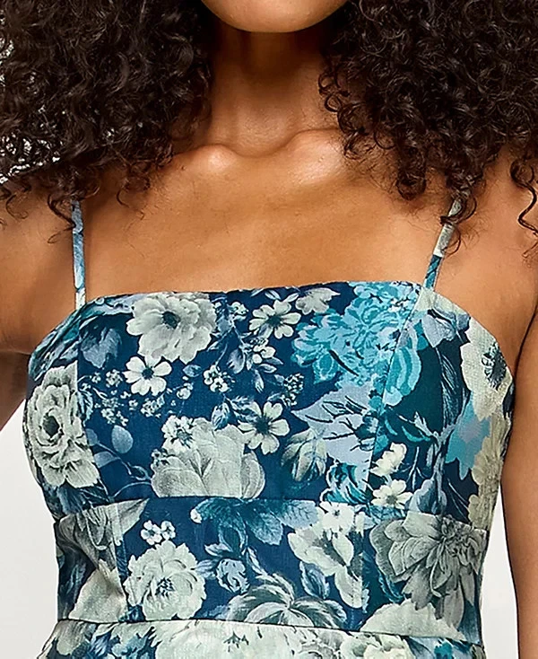 Vestido Katia Rae Juniors Satinado Ajuste Brillante y Acampanado - Esmeralda - XL - Defecto Foto 4 de 4