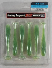 Keitech Swing Impact FAT 3.8 inch Paddletail #424 Lime/Chartreuse Squid Scent