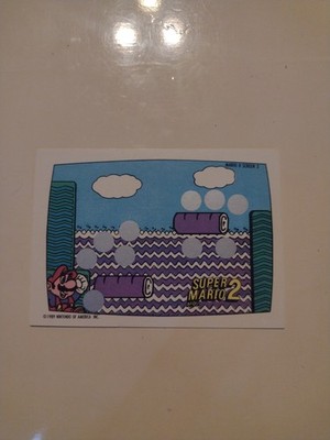 1989 Topps Nintendo Super Mario 2 Trading Card Screen 5 Scratch Off Game