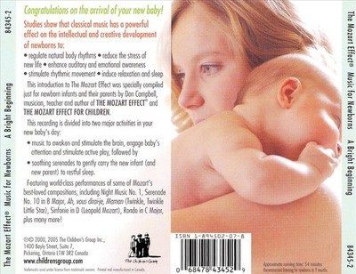 THE MOZART EFFECT MOZART EFFECT: MUSIC FOR NEWBORNS - A BRIGHT BEGINNING NEW CD
