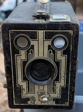 Vintage 1930's Kodak Six-20 Brownie Junior Box Camera Art Deco, Film UNTESTED