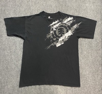Y2K Element Skateboards T Shirt Mens Large Black Skater DC Girl Baker Style Logo