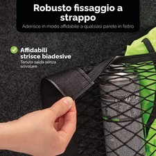 Rete Portaoggetti Auto Organizer Elastico per Bagagliaio Tasca Rete Adesiva per - Miniatura 3