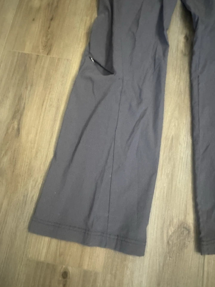 Pantalones cargo Athleta para mujer talla 10 gris tiro bajo pierna ancha cazo senderismo al aire libre Foto 4 de 4
