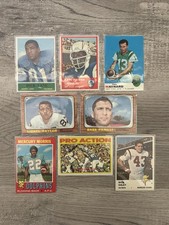 1960s Vintage Football Cards (8) HOF RC Unitas Morris Maynard Lane Parilli Haley