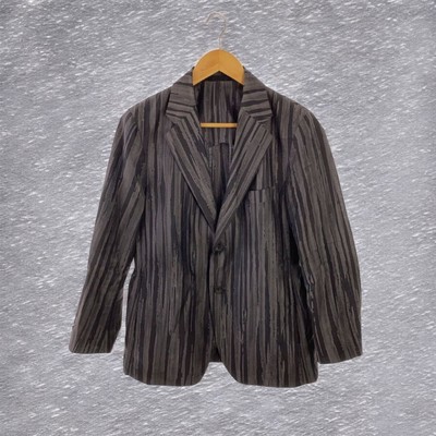 ISSEY MIYAKE Men 12Ss/Tailored Jacket/1/Cotton/Gry/Me21-Fd029