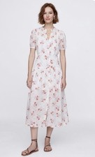 Gap X Doen Pintuck Floral Midi Dress Size L