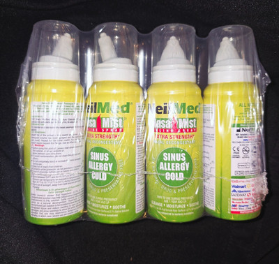 (4) NeilMed Nasa Mist Saline Spray Sinus Allergy Cold Expire 2028