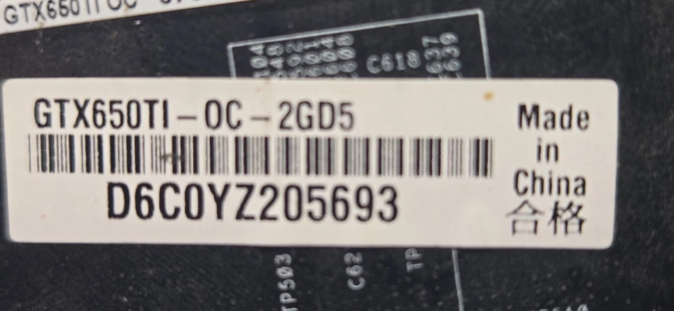 Asus (GTX650TI-OC-2GD5) GeForce GTX 650 Ti 2GB DDR5 Video Card *WORKS* - Image 4 of 4
