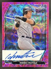 2026 Leaf Metal Baseball Hideki Matsui On-Card Auto Kaleidoscope Pink #/4