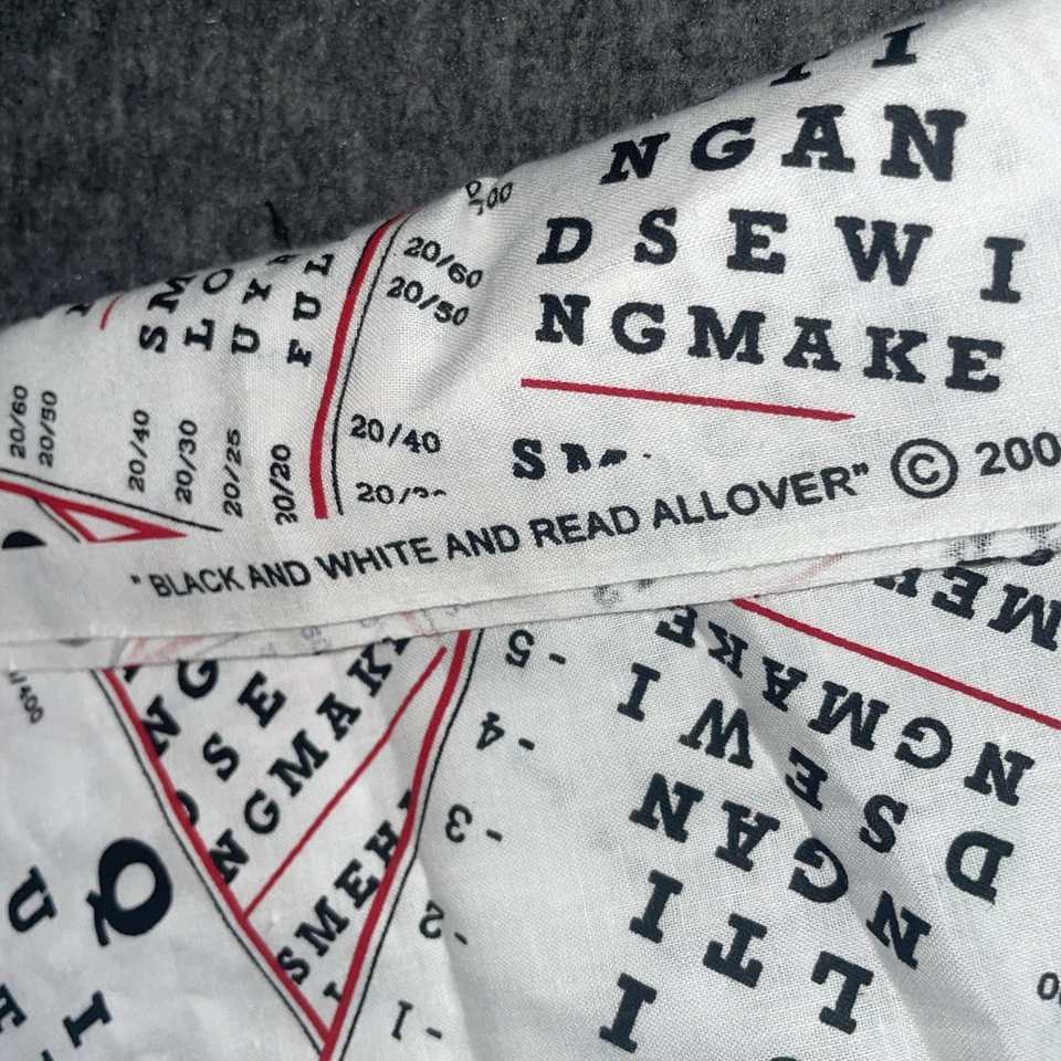 Edredón blanco y negro y lectura integral tela optometrista tabla de ojos 1,5 Y Spectrix Foto 3 de 4