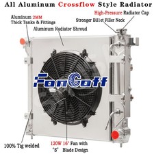 2 Row Radiatorshroud Fan For 1997-1999 Dodge Dakota Durango 3.9l V6 5.2l V8