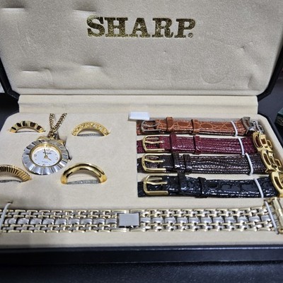 Vintage SHARP Pendant Watch Interchangeable Bezels and Bracelets