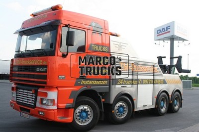 LKW Foto DAF 95XF XF 430 Abschlepper Deutschland orange TM-Truckservice.d #j9ui