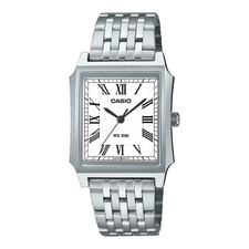 Orologio Casio MTP-B190D-7BVEF Acciaio Uomo Quadrante Bianco Silver New WR 50 m