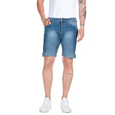 Replay Men's Denim Shorts - POWER, Stretch Denim, Bermuda Shorts, Tapered Fit...