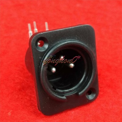 1Pcs XLR Panel Mount Male Chassis Socket Connector 3 Pin #zc
