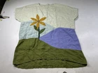 Thread + sprout linen nature top size 3 Sunflower Patchwork Blouse Shirt