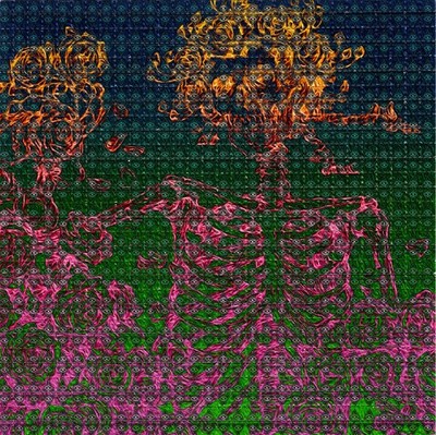 Purple/Green Bertha by Brandon Bennett Grateful Dead BLOTTER ART perforated tabs
