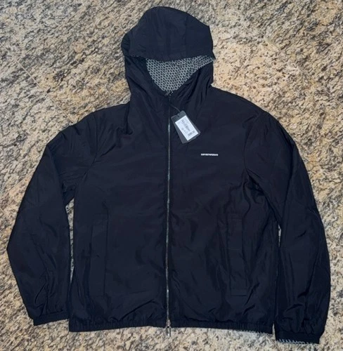EMPORIO ARMANI $445 Mens BLOUSON REVERSIBLE JACKET Full Zip AUTHENTIC NEW image 4