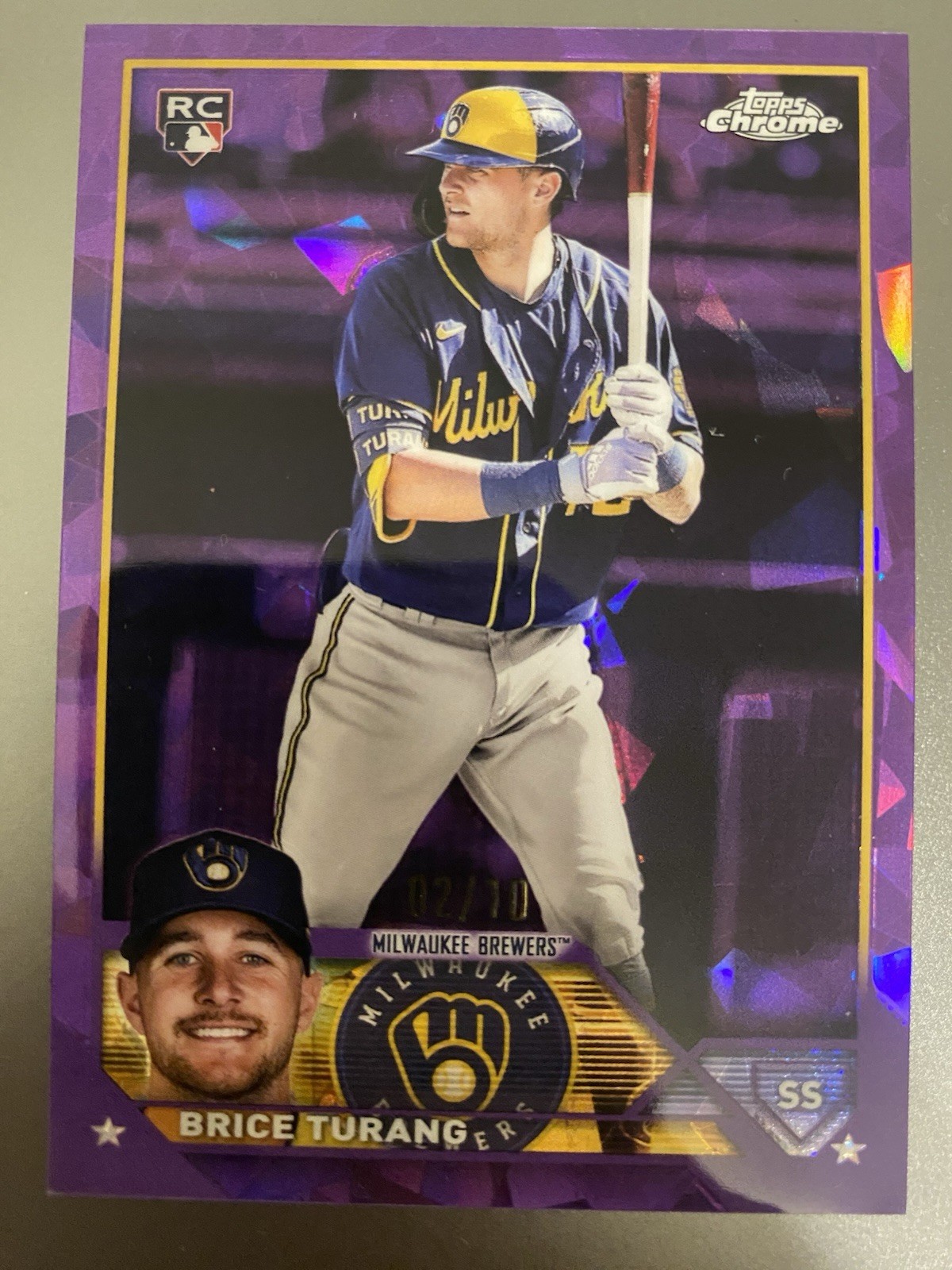2023 TOPPS CHROME SAPPHIRE Purple #530 BRICE TURANG ROOKIE RC /10 SSP