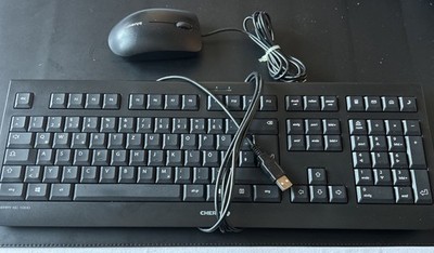 PC Set: CHERRY KC 1000 Tastatur & Bluechip Maus   Schwarz   USB   TOP