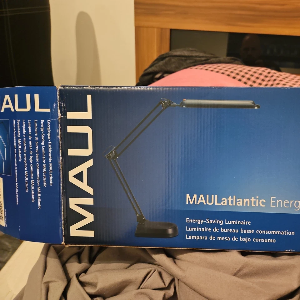 MAUL Energiespar-Tischleuchte MAULatlantic 821 36 Silber - NEU! - Bild 2 von 4