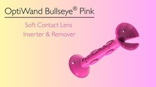 OptiWand Bullseye Pink soft contact lens insertion & removal tool
