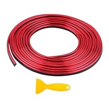 Car Interior Trim Strips 32.8ft Styling Door Dashboard Decoration 32.8ft Red