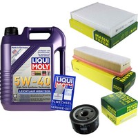 Mann Inspektionspaket 5L Liqui Moly 5W-40 FüR Dacia Dokker Lodgy 1.6