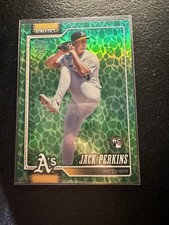 Topps75 2026 Series 1 #206 Jack Perkins Rookie Green Parallel Athletics Card