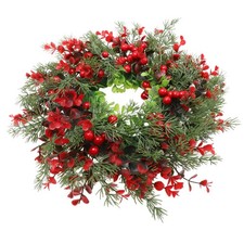 Creative Xmas Wreath Decor Plastic Garland Pendant Door Hanging Decor 35 cm