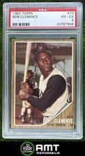 Bob Clemente PSA 4 1962 Topps Pittsburgh Pirates #10 7908