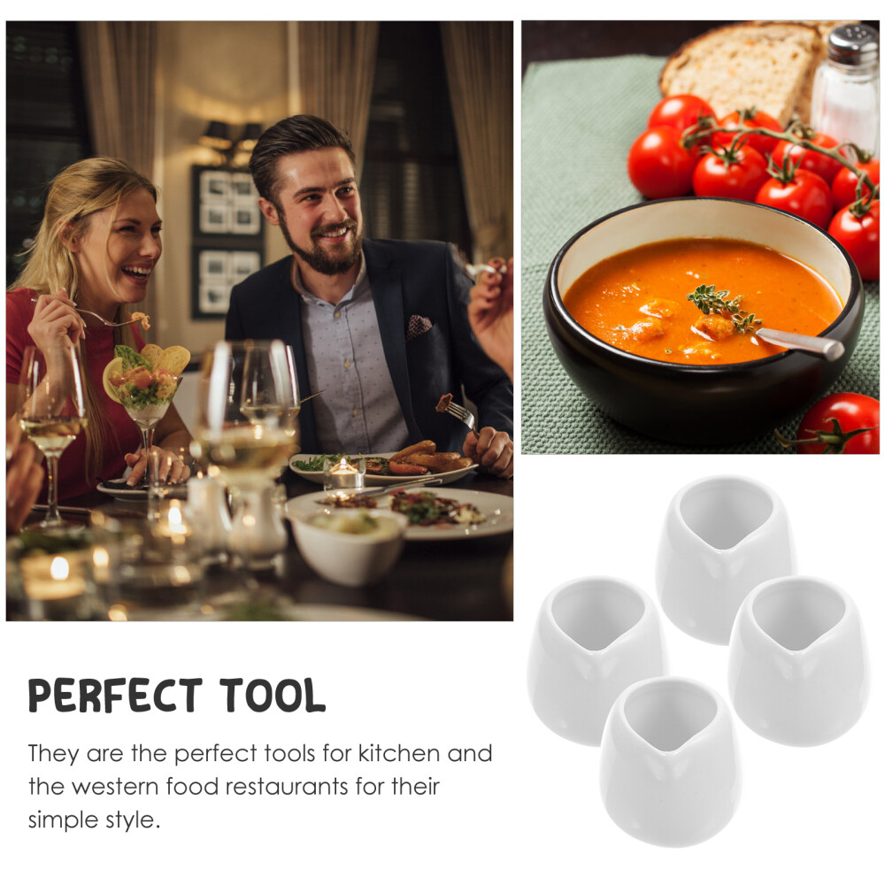 4 Pcs Mini Sauce Jugs Cofee Creamer Boat Ceramic Milk Cup Coffee Pot