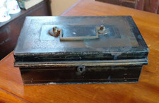 Vintage Metal Cash Box 23 X 14 X 8 Cms 