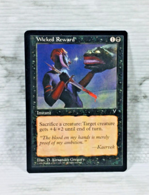 1996 MAGIC THE GATHERING (MTG) WICKED REWARD (BLACK) INSTANT TCG CARD ...