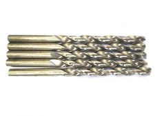 Made in USA (0212525) A 0.234 x 3-7/8 2-Flute HSS-Co8 Jobber Length Drill - 5 PC
